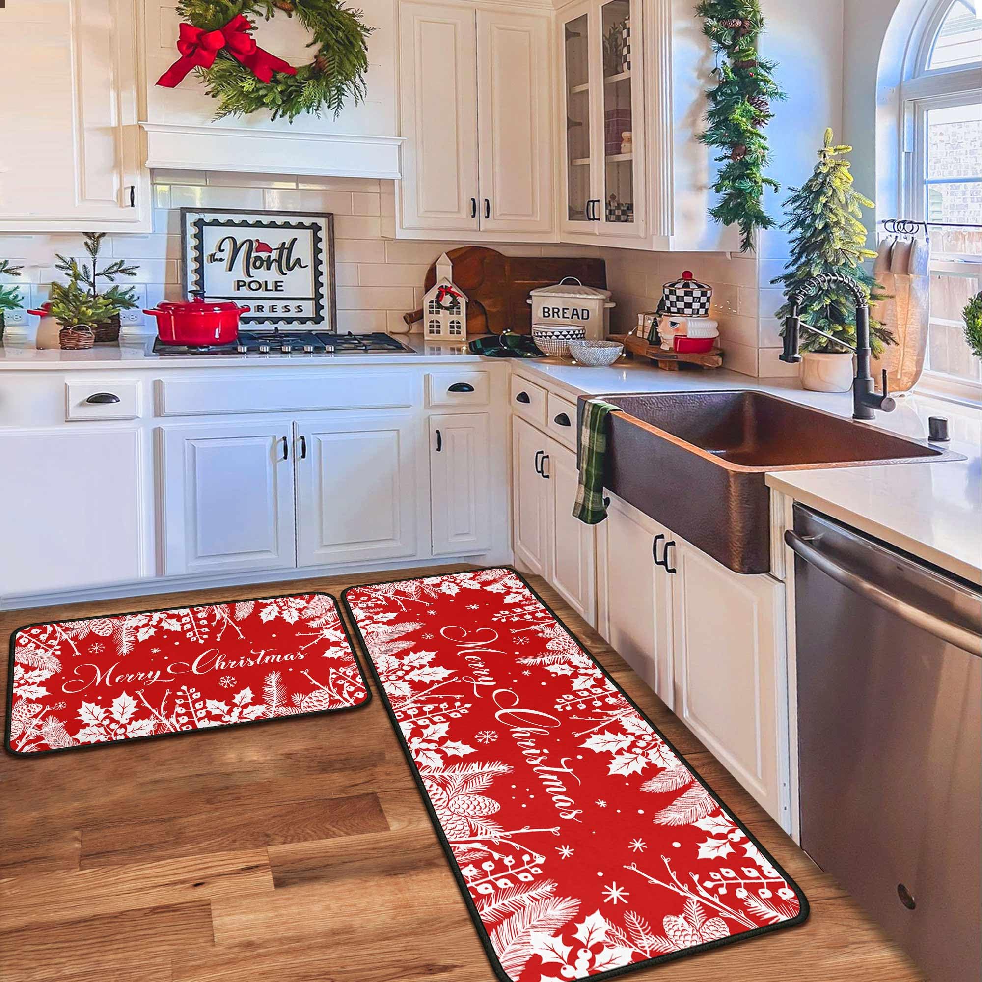 boilopp home alfombra roja para cocina que absorbe agua y seca rápido