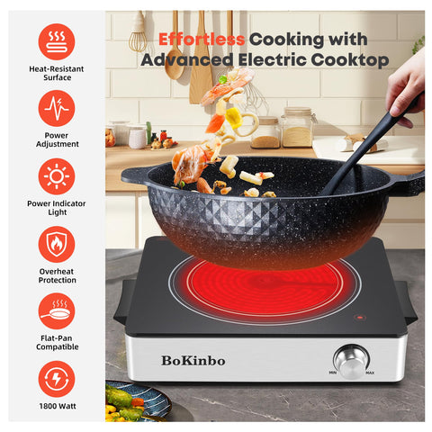 BoKinbo controles de potencia ajustables para cocinar con precisión