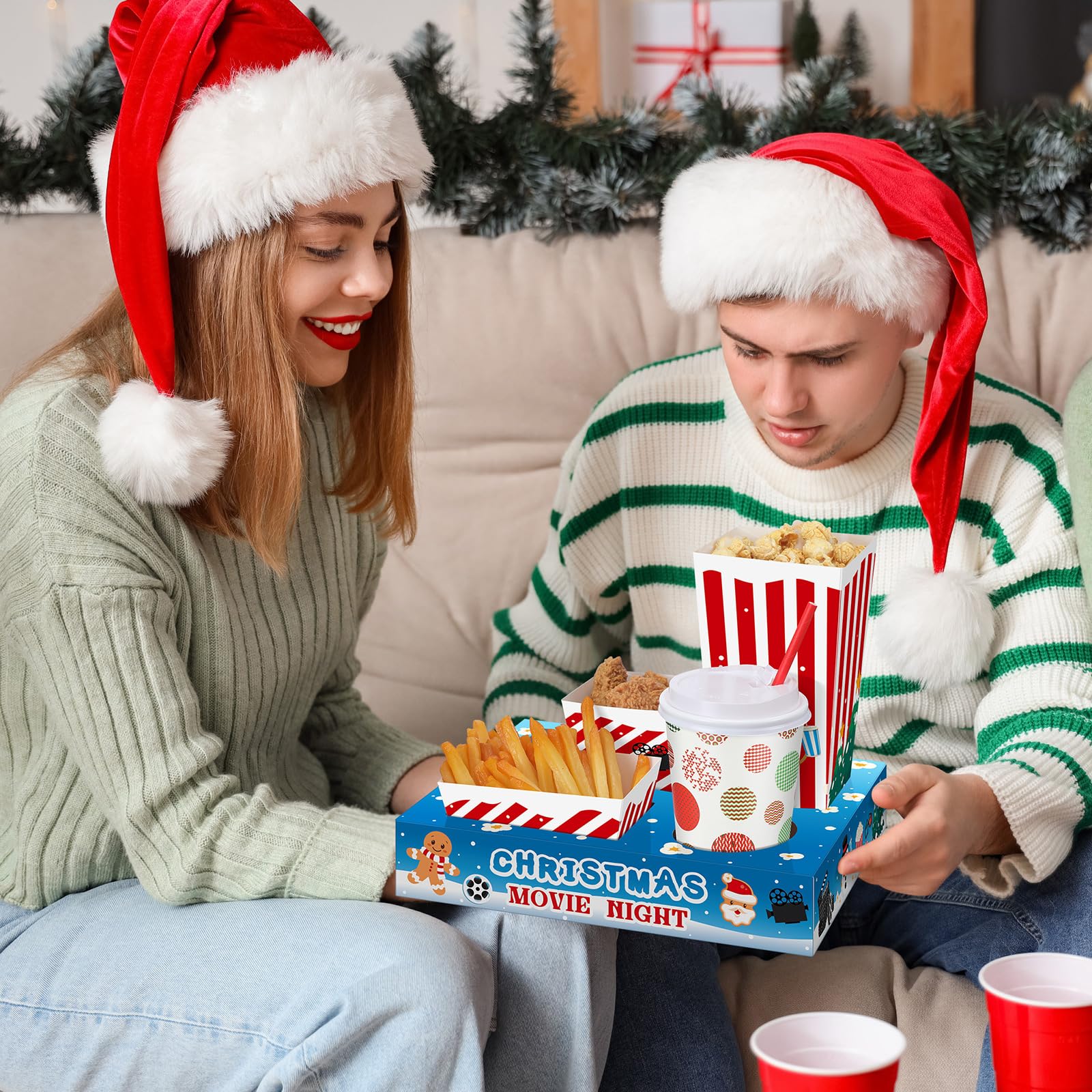Conjunto decorativo navideño Bokon para bandejas y mesas festivas