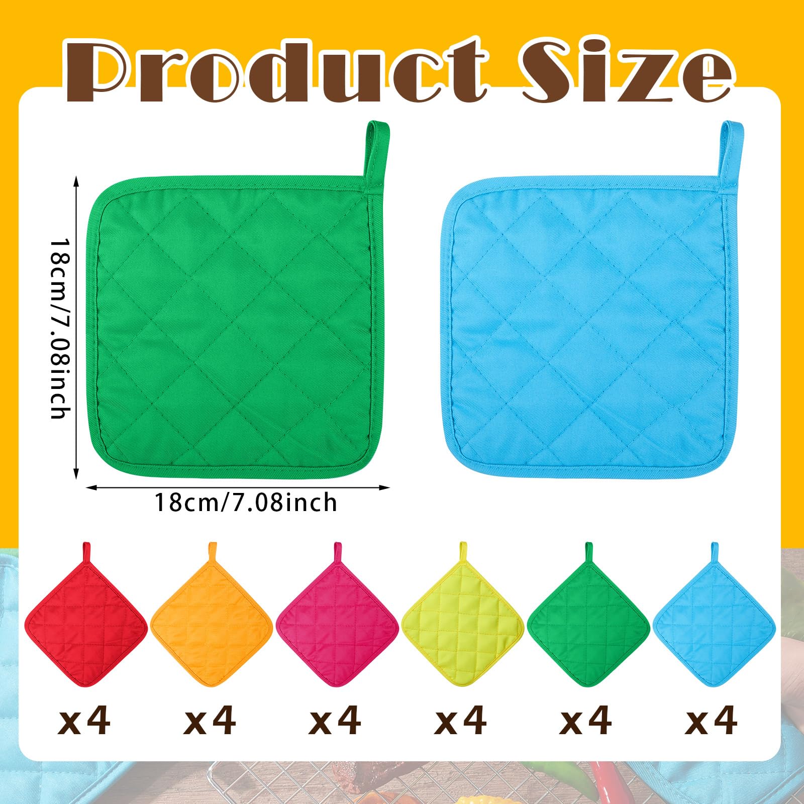 Bokon manoplas de cocina con 6 colores vibrantes para estilo