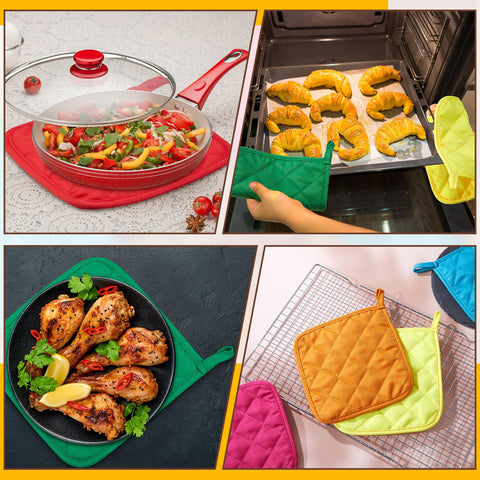 Bokon manoplas de cocina con bucle para colgar, fácil almacenamiento