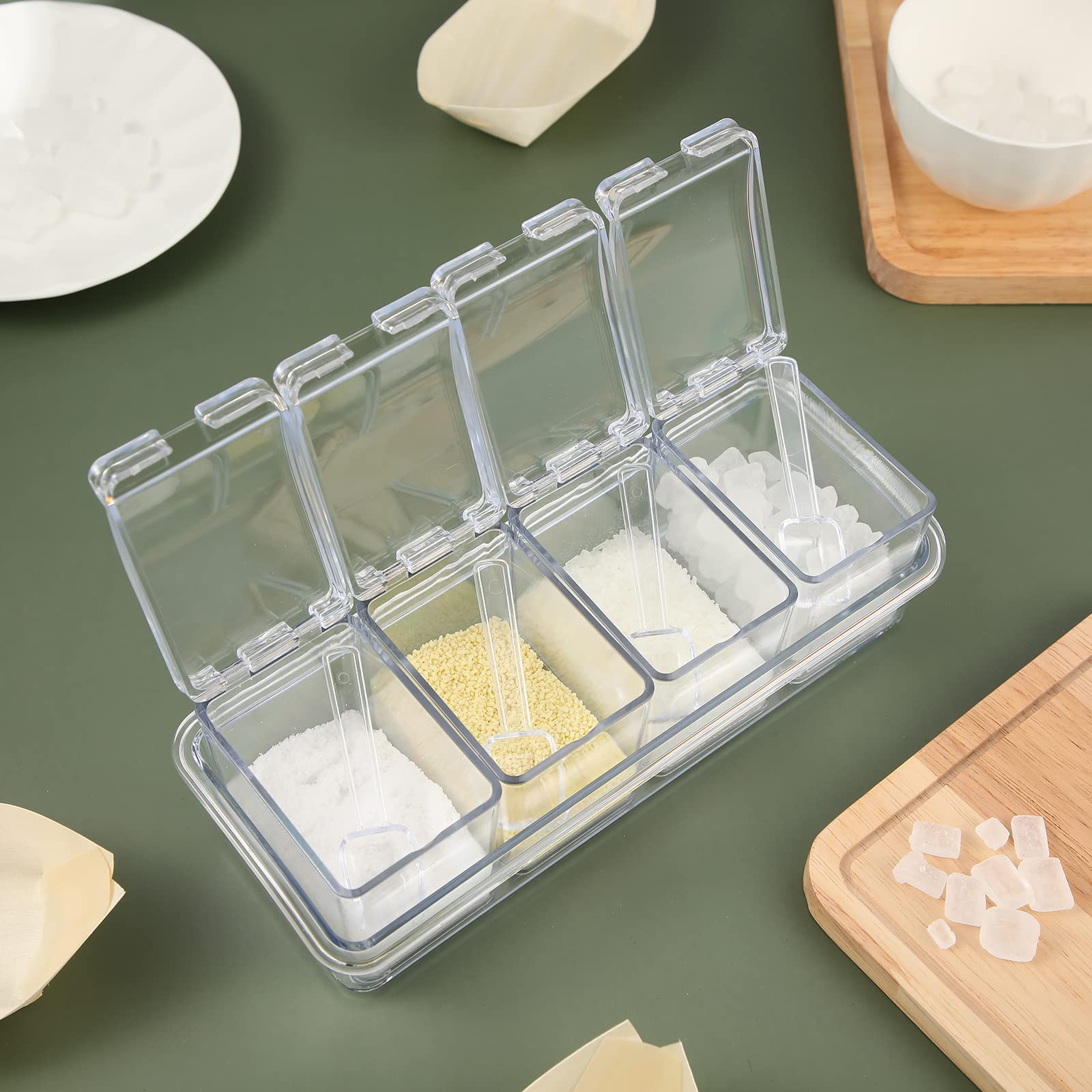 Bokon frascos con dimensiones de 10 x 4 x 3.3 pulgadas para almacenamiento compacto.