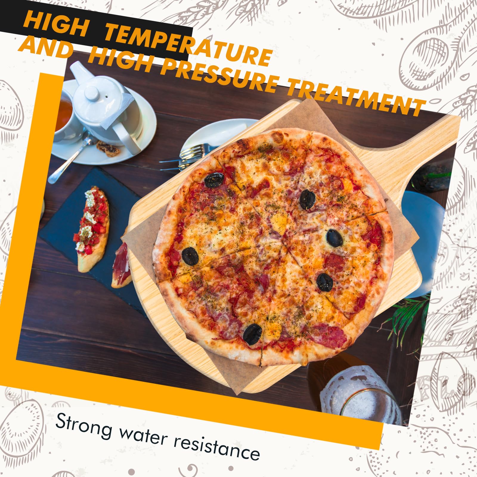 Bokon pala pizza madera agujero para colgar facilita almacenamiento