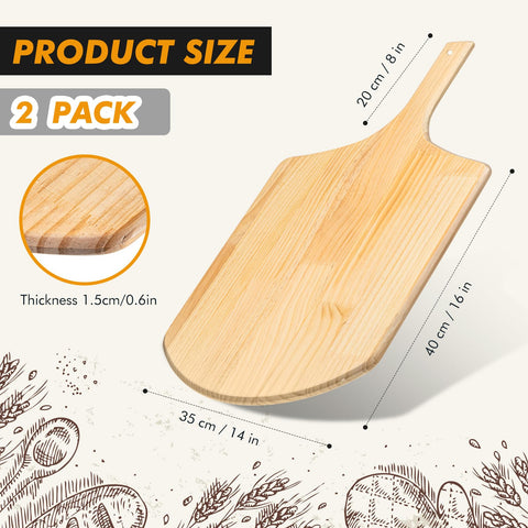 Bokon pala pizza madera dimensiones 40x35 cm para pizzas grandes