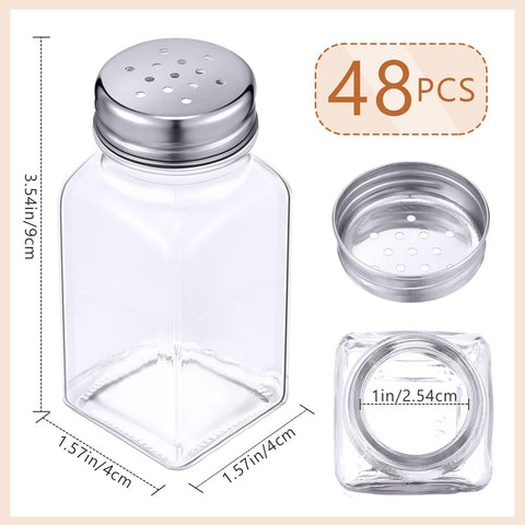 Bokon salero de vidrio con cuerpo transparente para ver contenidos claramente