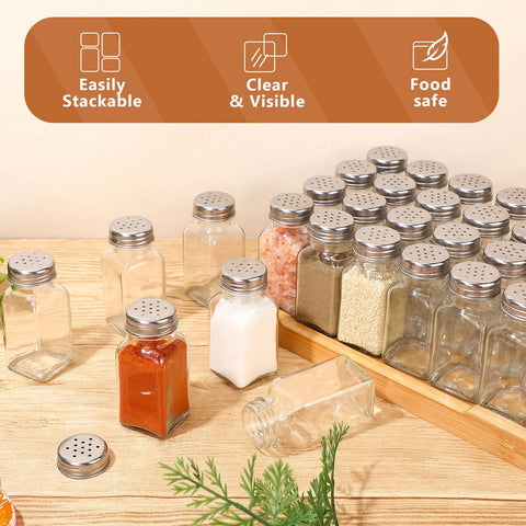 Bokon salero de vidrio con tapa perforada de acero inoxidable anti óxido