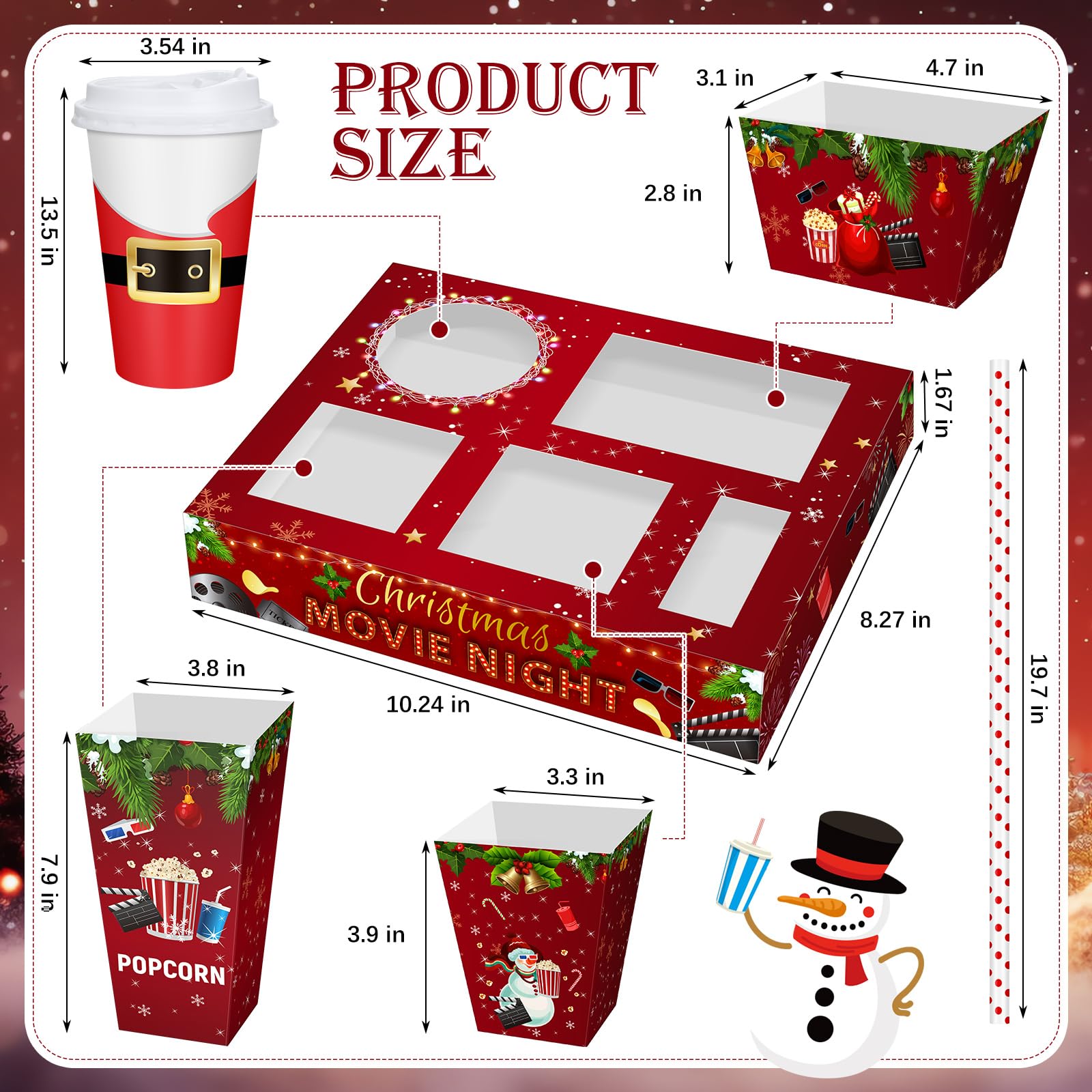 Bokon tazas de café desechables de 16 oz para Navidad, compatibles con tapas y pajitas.