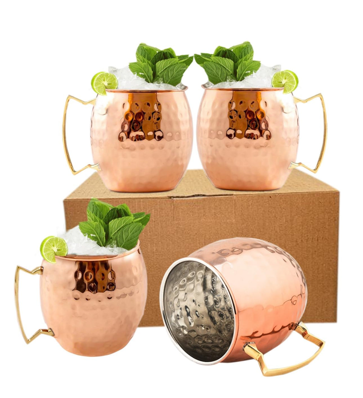 BOLD & DIVINE jarras cobreadas martilladas, ideales para bebidas refrescantes en casa