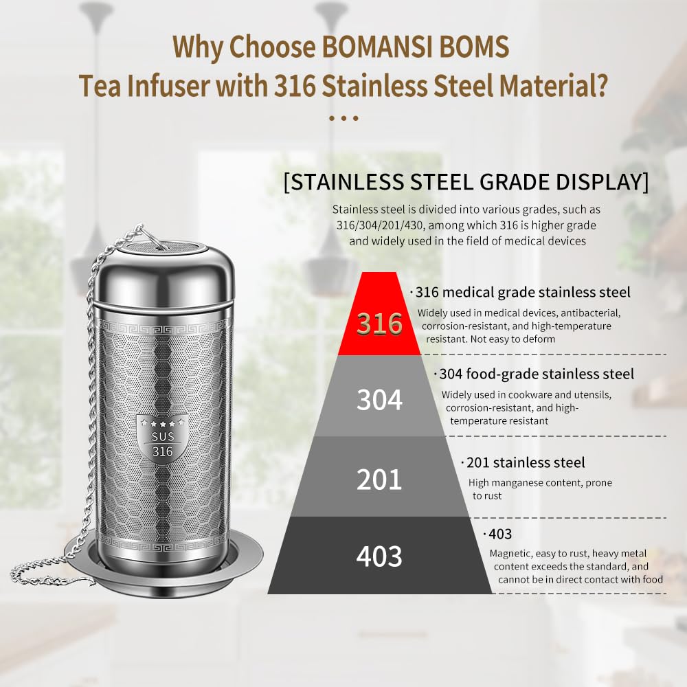 Cadena desmontable con gancho de BOMANSI BOMS para tazas y teteras.