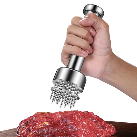 BOMANSI BOMS ablandador de carne, tenedor de acero inoxidable, duradero y fácil de limpiar.