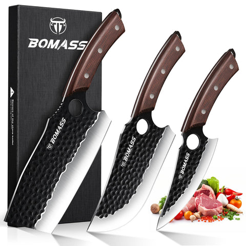 BOMASS cuchillo vikingo de 6.1 pulgadas con filo preciso para verduras y cortes finos