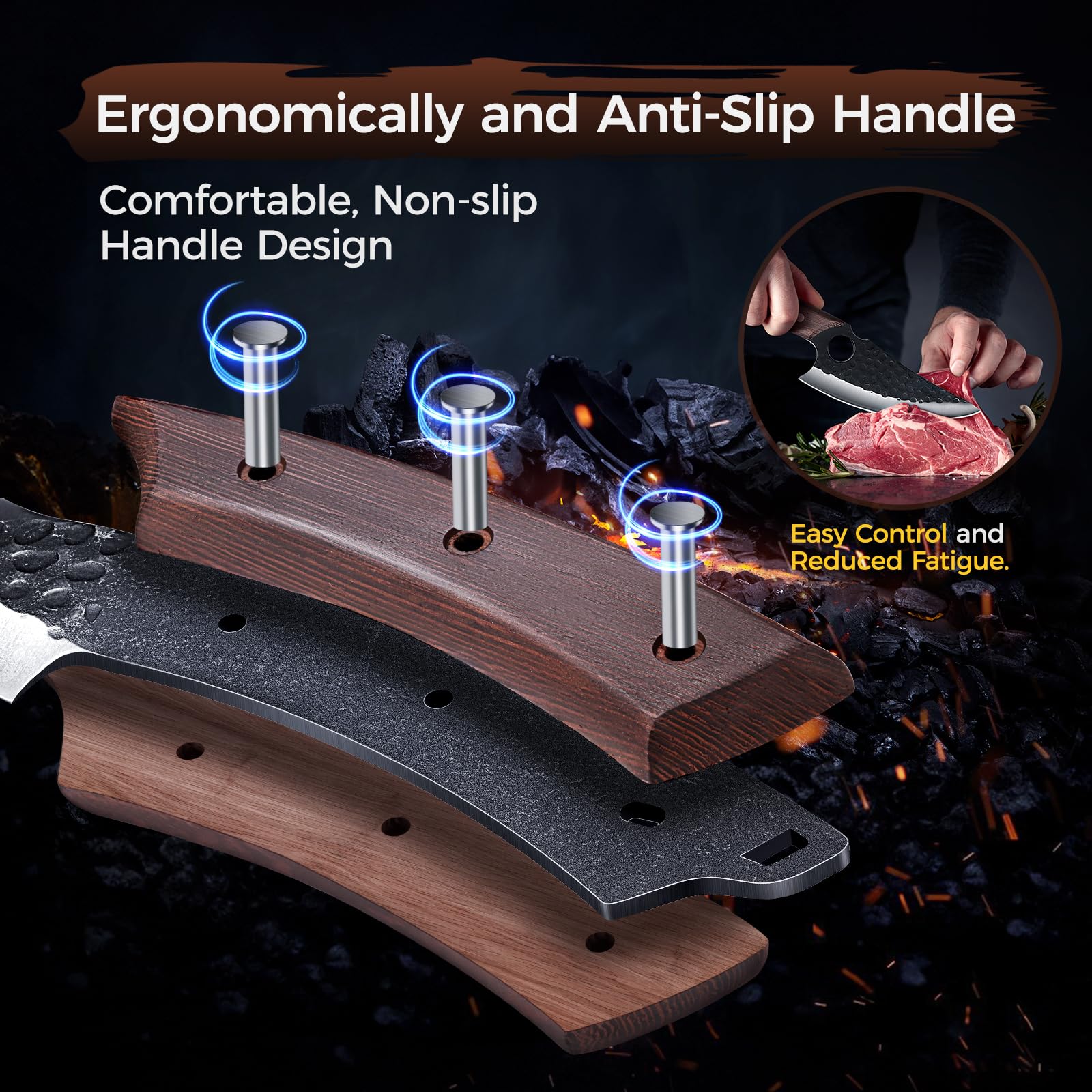 Mango ergonómico BOMASS antideslizante para mayor comodidad