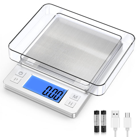BOMATA balanza digital 1000 g con precisión 0,01 g para joyería.