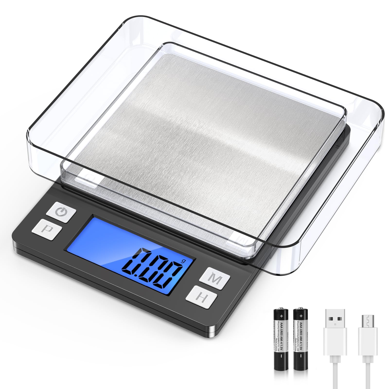 Escala BOMATA precisa 0,01 g y capacidad 1000 g para ingredientes finos y joyería.