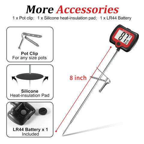 BOMATA termómetro certificado NSF seguridad alimentaria