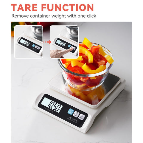 BOMATA uso versátil para hornear, cocinar y pesar porciones con precisión