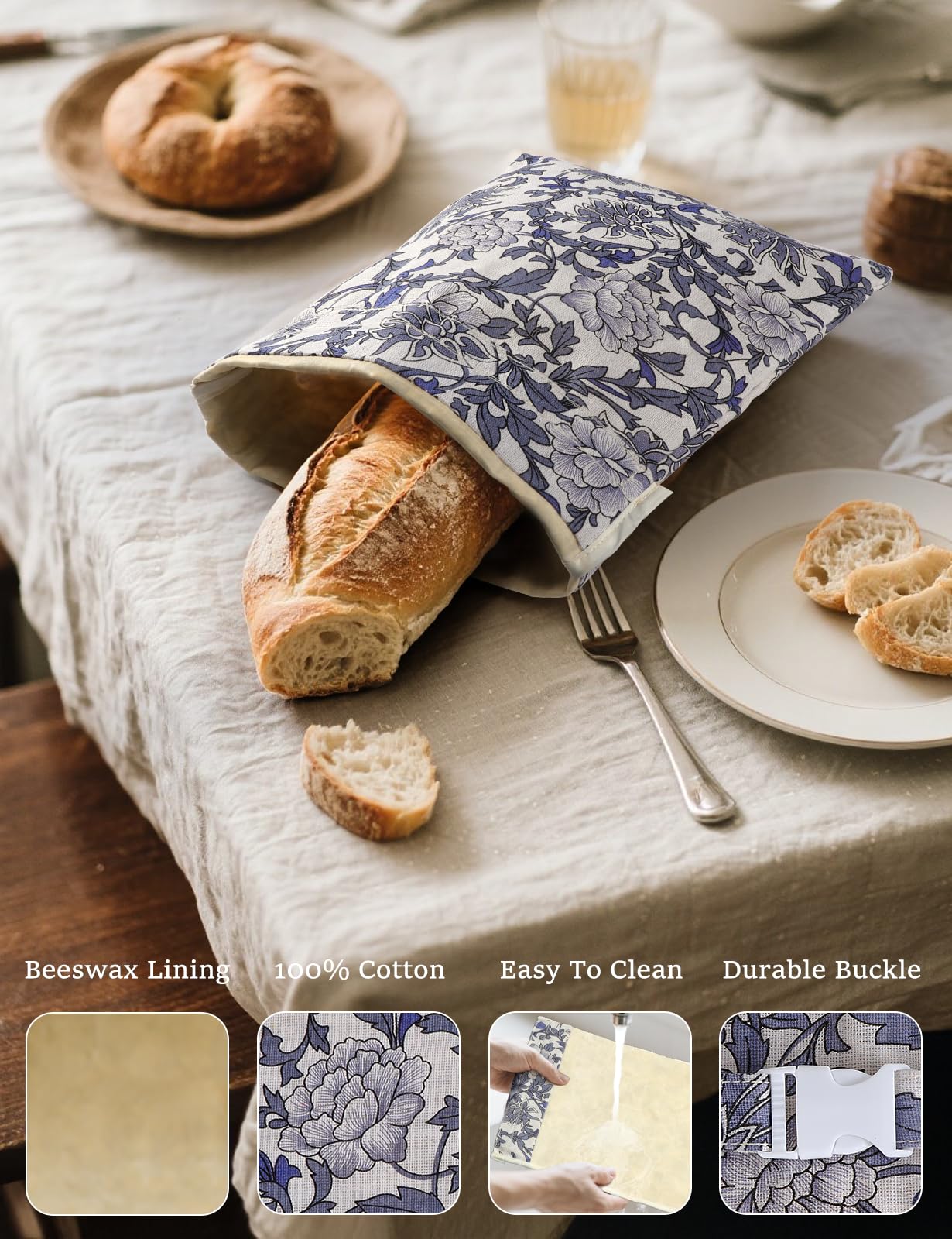 Bomis bolsa para pan con diseño elegante para cocina moderna.