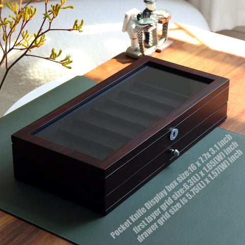 Bonaking caja cuchillos: medidas compactas para 15–17 cuchillos, con ajuste práctico.