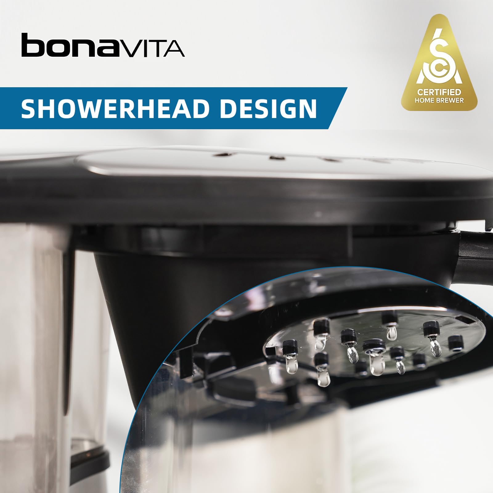 Bonavita cabezal de rociado igual garantiza extracción uniforme del sabor
