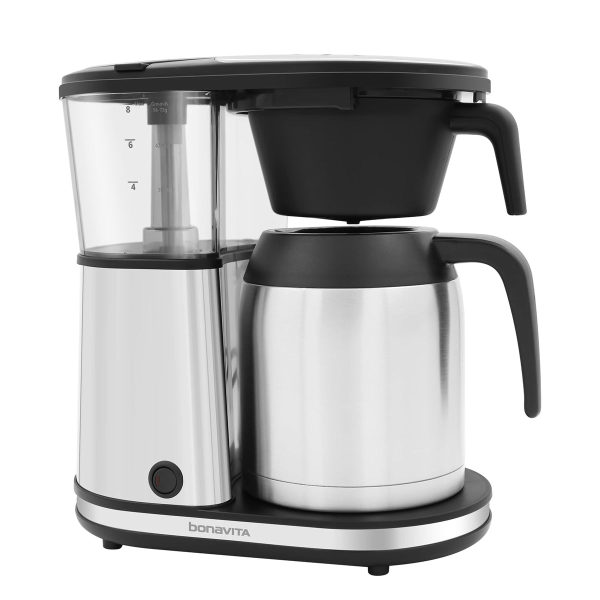 Bonavita BV1901TS cafetera de 8 tazas en uso para café rápido