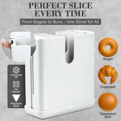 BonBagel cortador de panecillos de 7 pulgadas: corte limpio para desayunos.