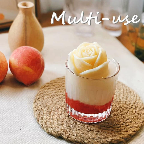Bongpuda hielo rosa para reuniones, cubos elegantes en bebidas.