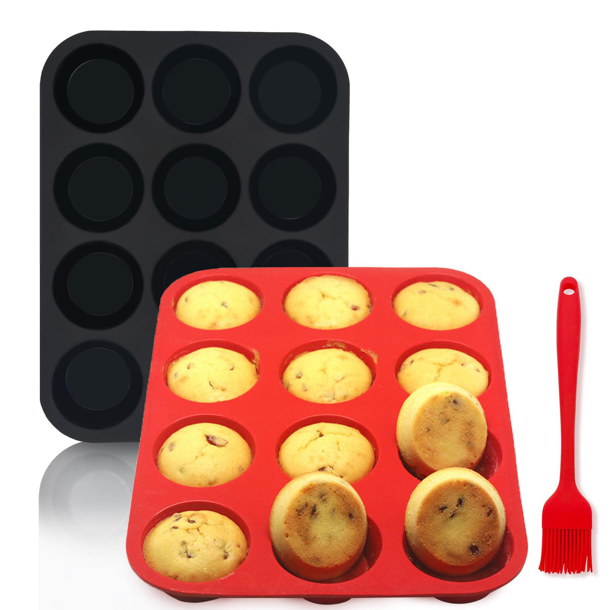 Moldes Bongpuda Silicona: bocaditos de huevo; desmolde suave para muffins perfectos.
