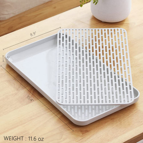 Bonilve bandeja secado compacto para fregadero pequeño, ideal para espacios reducidos.