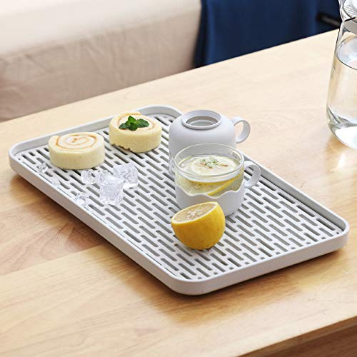 Bonilve estante secado cocina blanco gris, diseño elegante y minimalista.