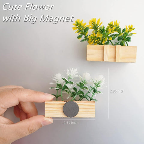 Imán Bonilve con diseño floral 3D, ideal para ordenar notas pequeñas