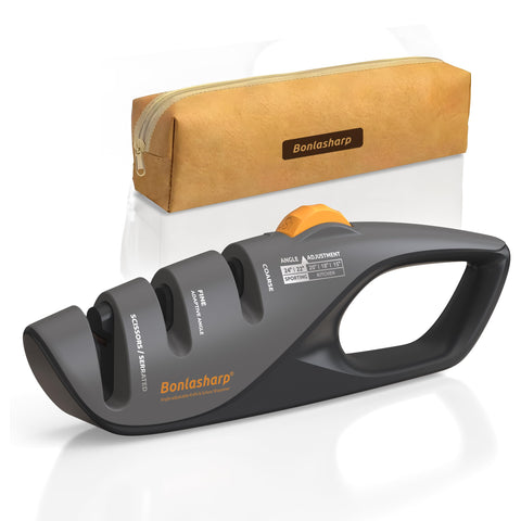 Bonlasharp afilador de cuchillos y tijeras con cinco ángulos para filo preciso.