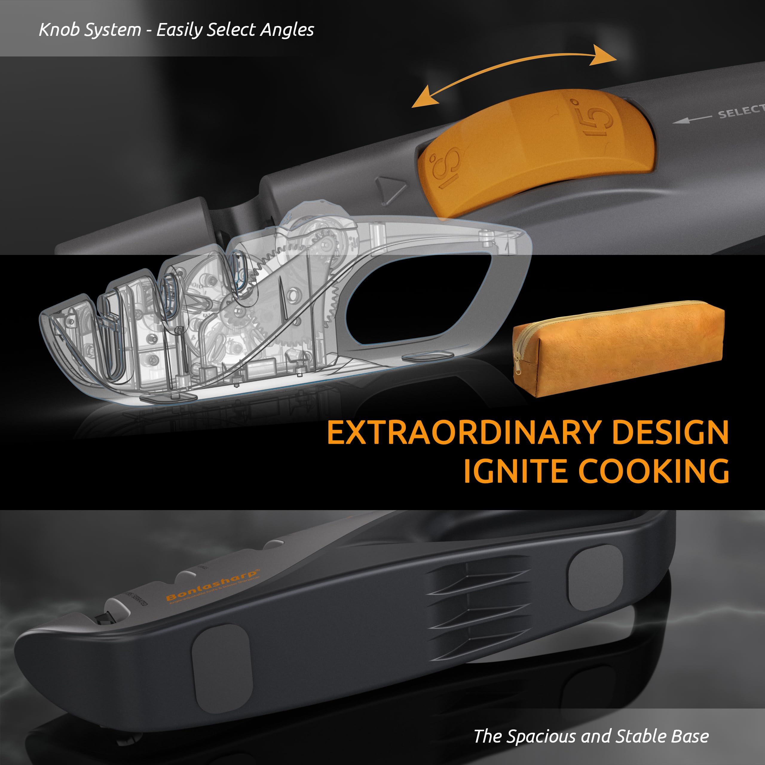 Uso cómodo en la cocina con Bonlasharp para obtener un filo mejorado.