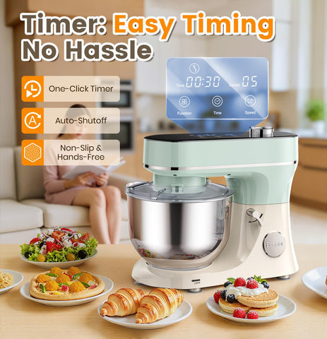 Bonnor batidora 6qt con programas automáticos para batidos y mezclas rápidas.