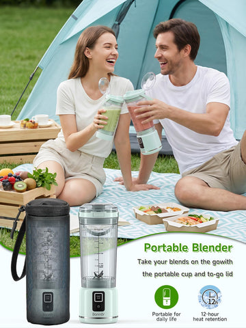 Bonnor licuadora portátil azul con copas de 22oz para post-entrenos