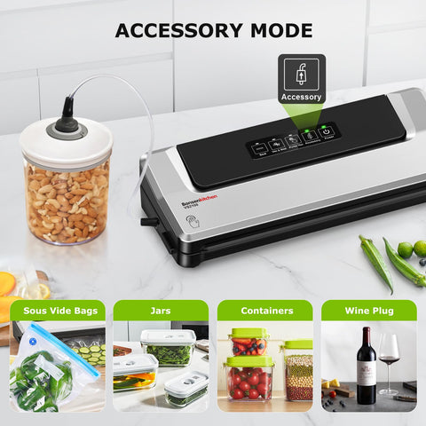 Bonsenkitchen incluye 40 bolsas de vacío para almacenar porciones.