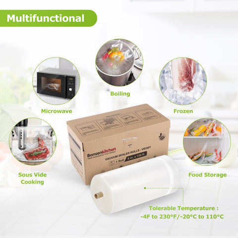 Bonsenkitchen almacenamiento en congelador que ayuda a conservar frescura.