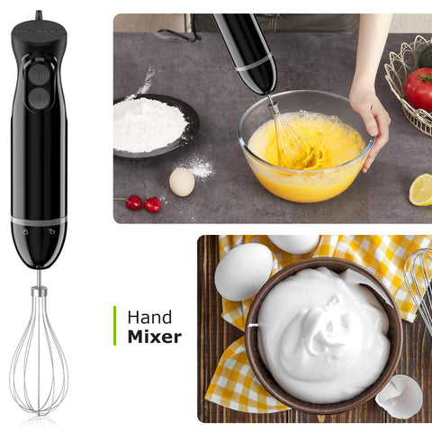 Bonsenkitchen batidora de inmersión con accesorios desmontables para limpieza fácil
