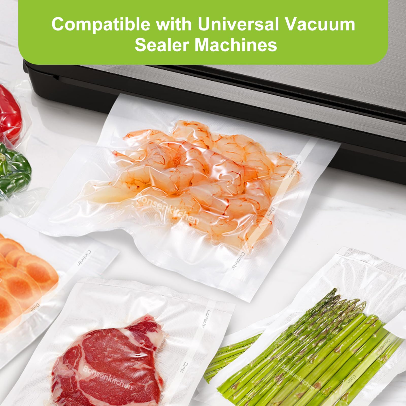 Bonsenkitchen bolsas al vacío compatibles con todas las marcas líderes.