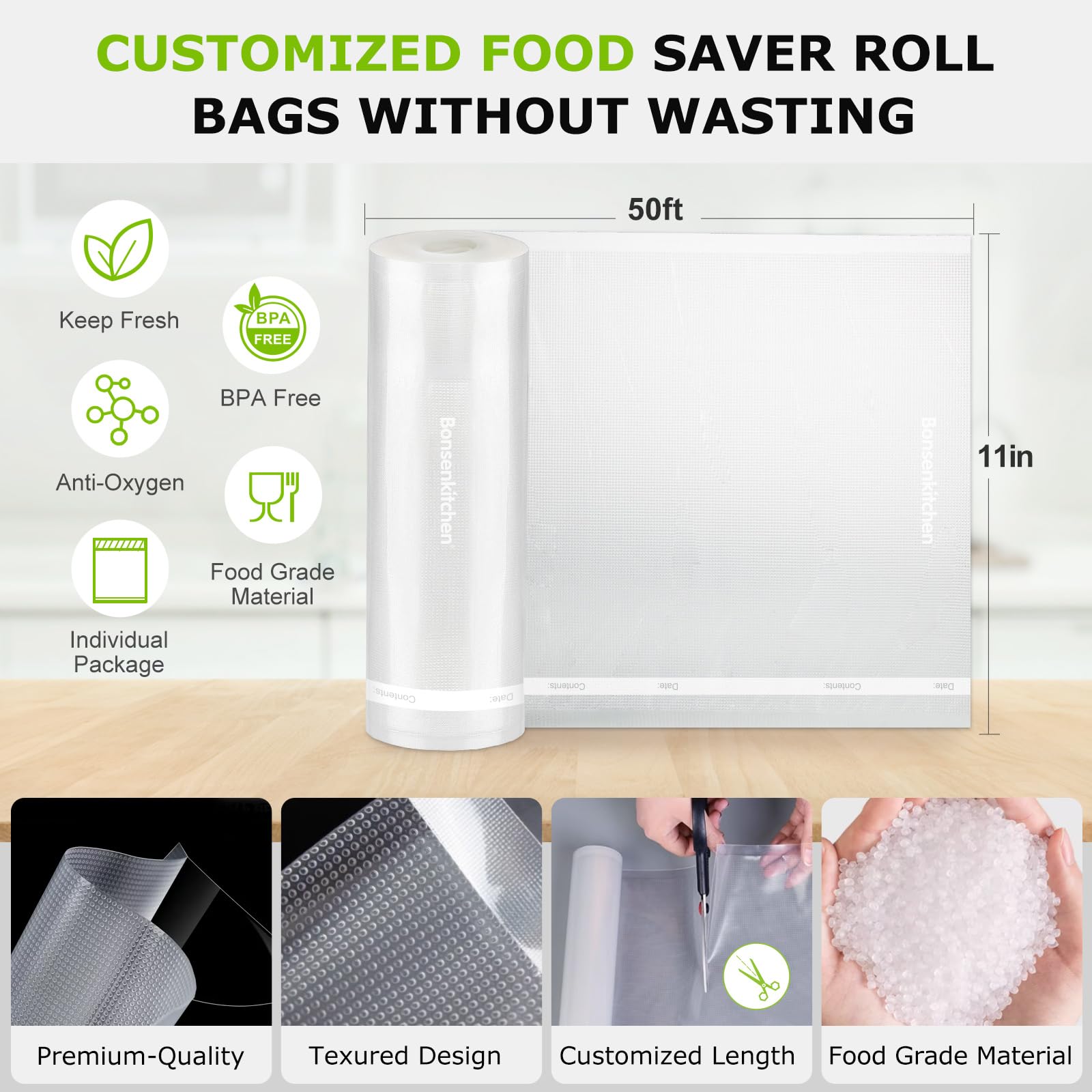 Bolsas Bonsenkitchen compatibles con las selladoras principales para cocina flexible