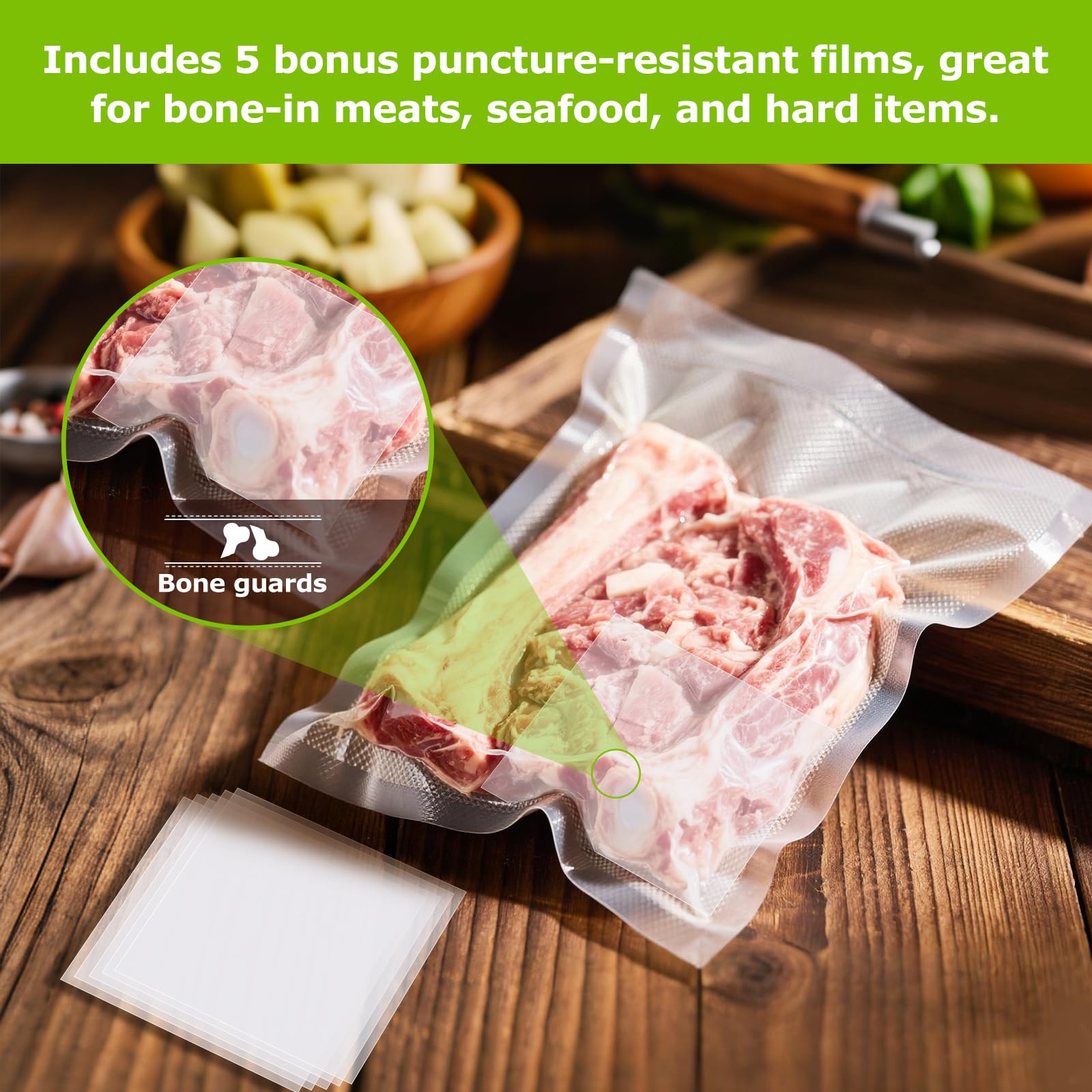 Bonsenkitchen bolsas para cocción al vacío permiten controlar temperatura con precisión.