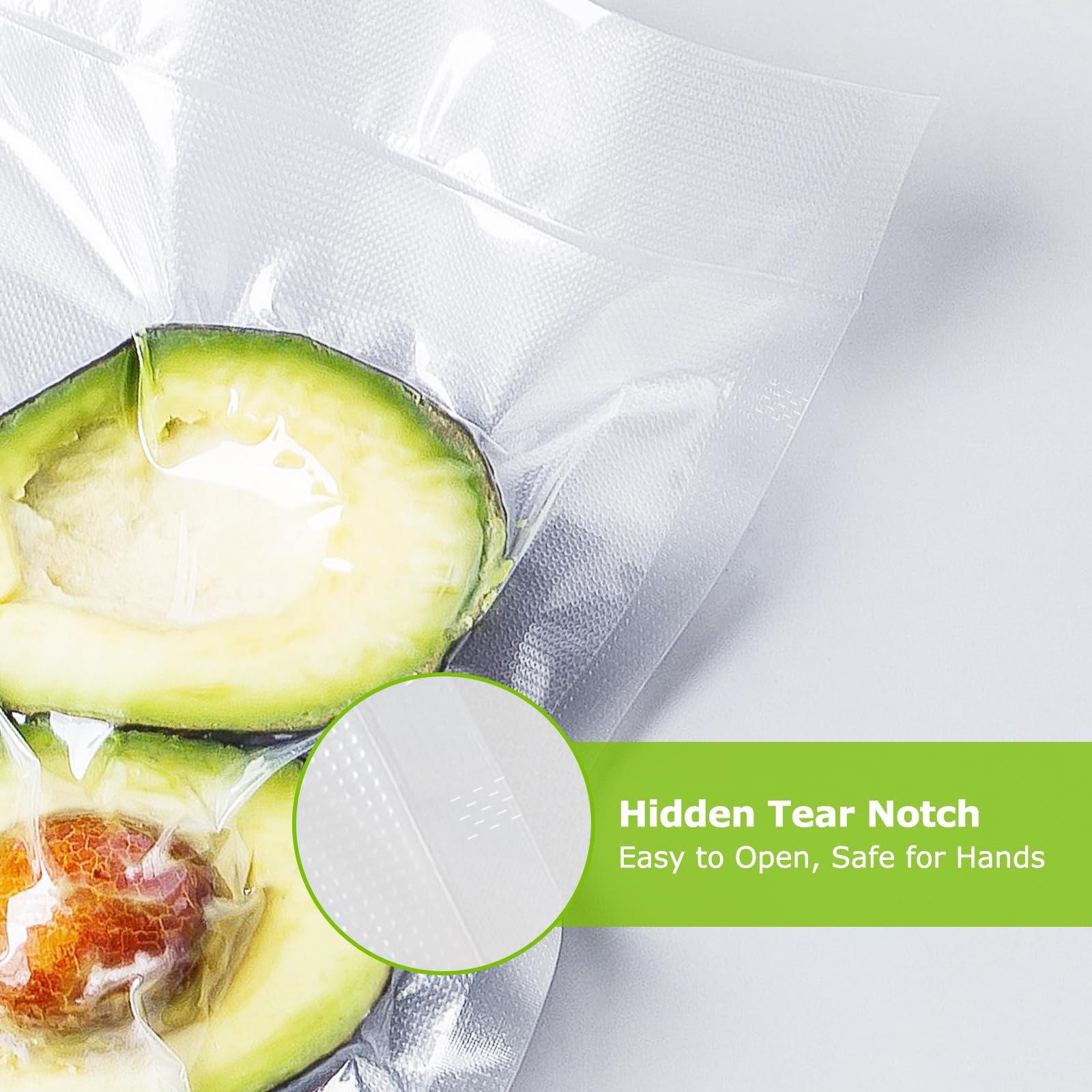 Bonsenkitchen bolsas vacio compatibles con selladoras populares para conservación rápida.