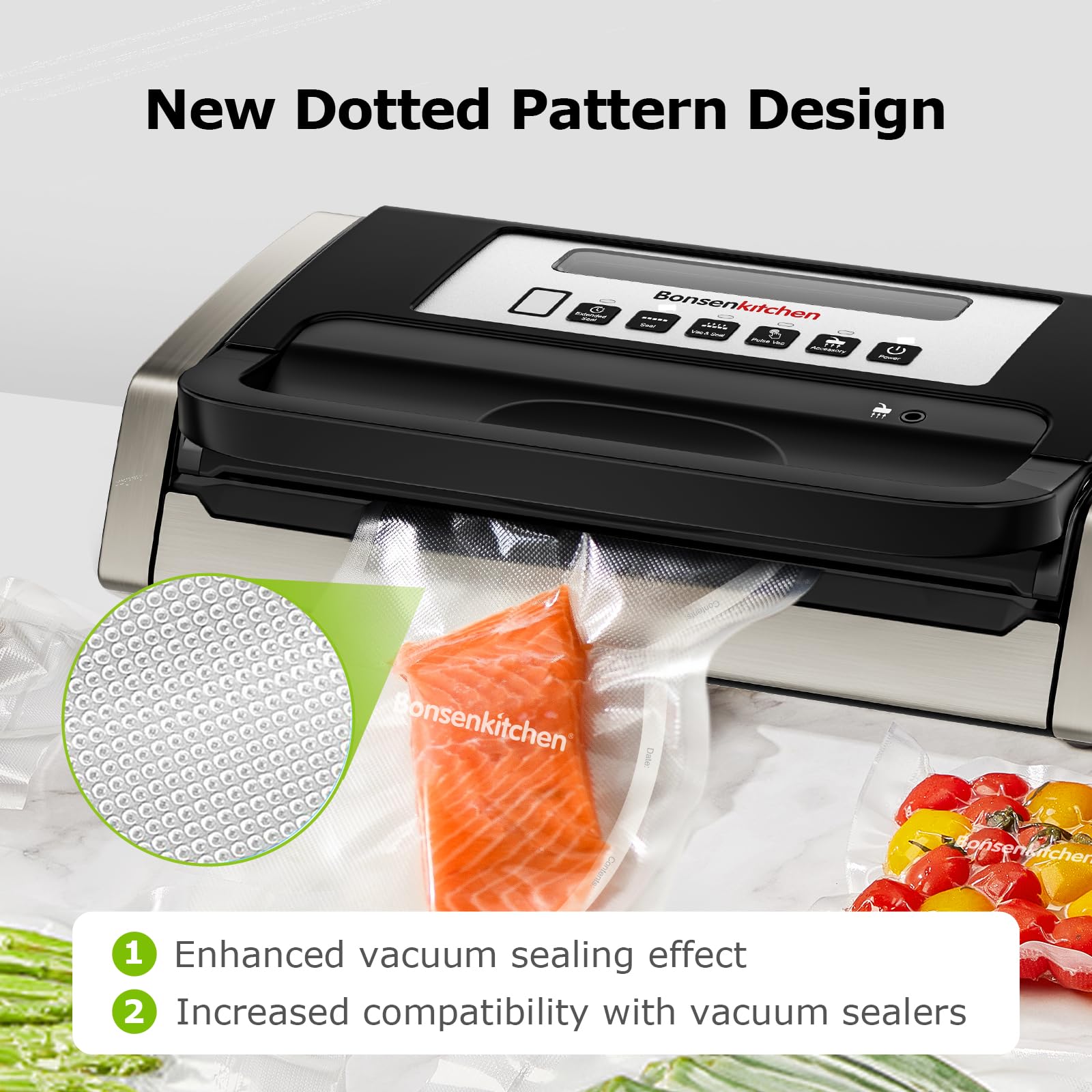 Producto libre de BPA y de grado comercial Bonsenkitchen para frescura