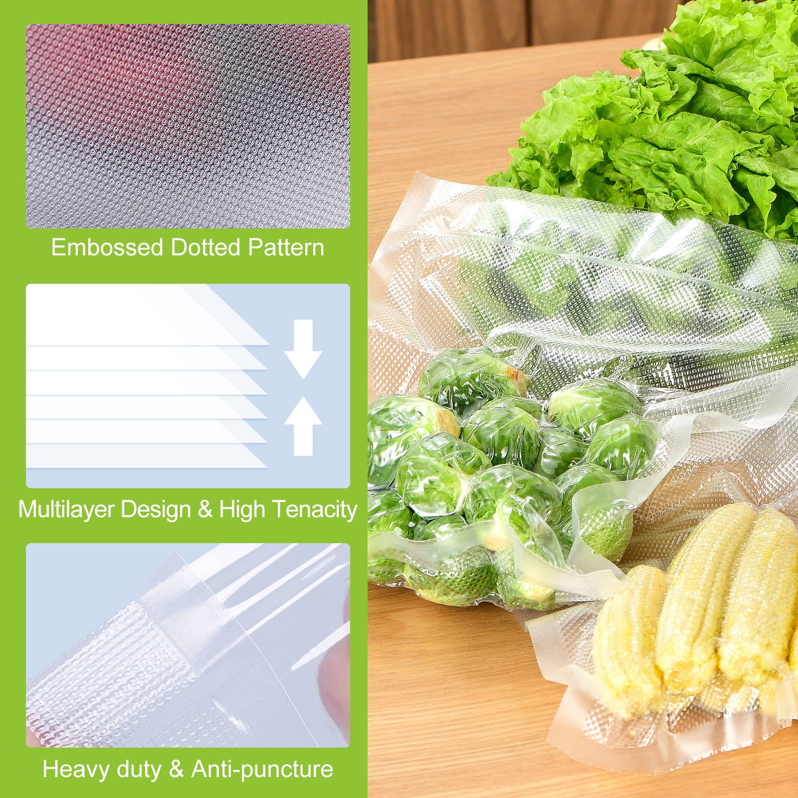 Bonsenkitchen bolsas al vacío con corte y sellado fáciles