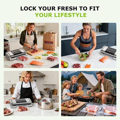 Bonsenkitchen incluye bolsas y rollo para empezar a usar de inmediato