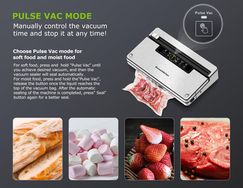 Bonsenkitchen Modos 5-en-1: opciones para diferentes alimentos y resultados.