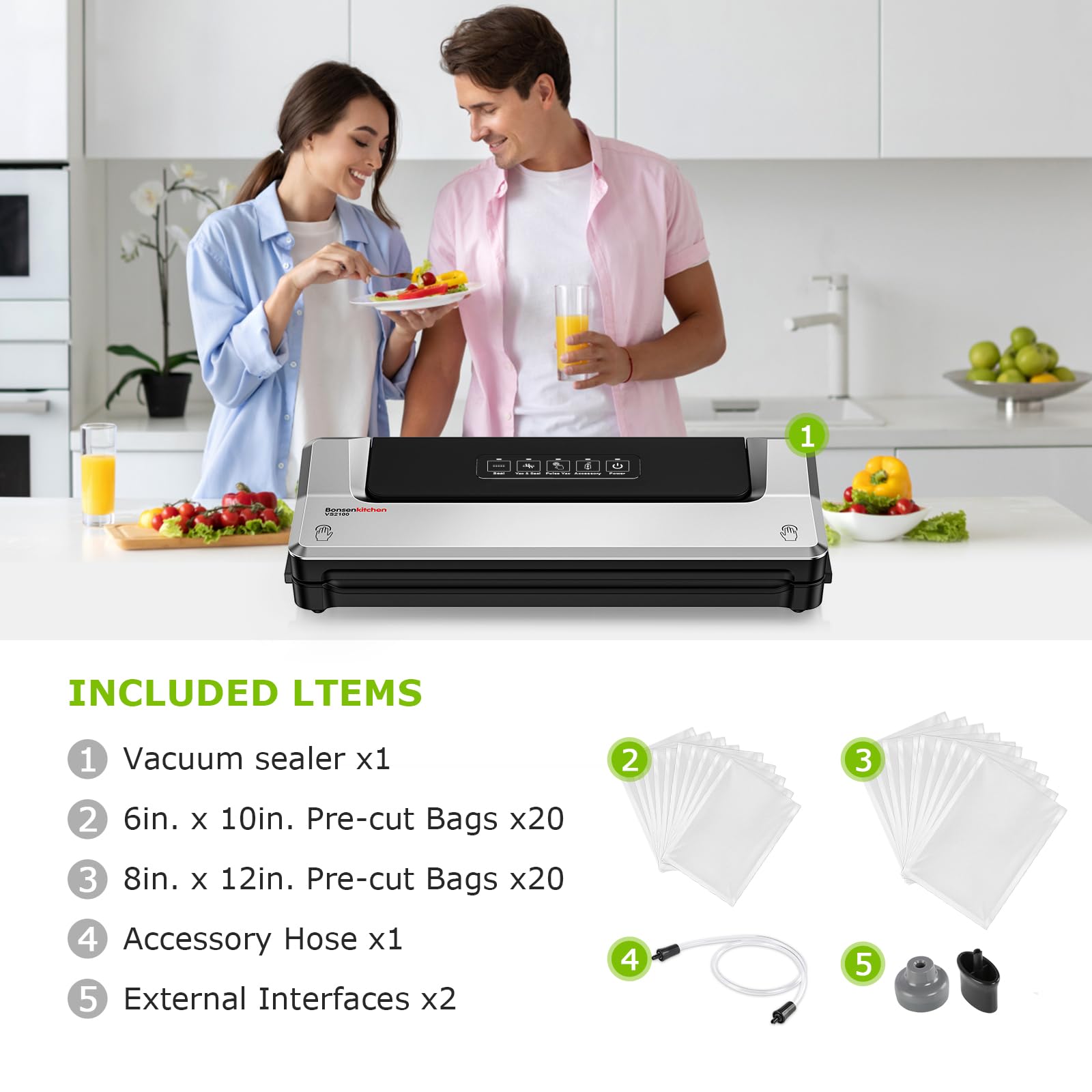 Bonsenkitchen: cuatro modos de sellado para distintos tipos de alimentos.