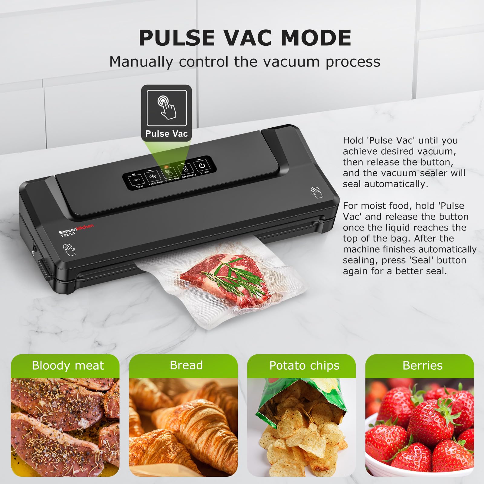 Accesorios externos Bonsenkitchen para jarros y bolsas al vacío