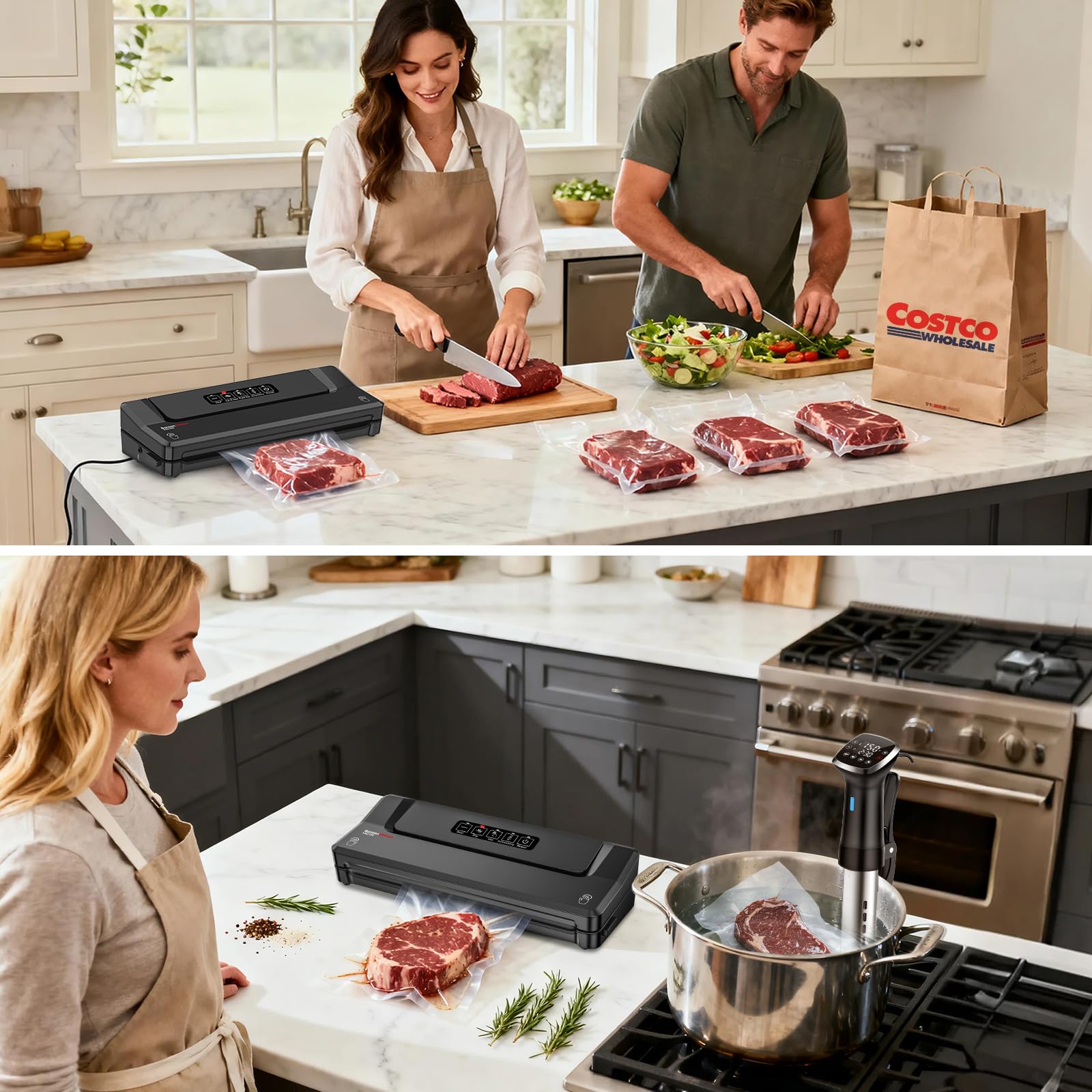 Bolsas de diferentes tamaños Bonsenkitchen para conservar varios alimentos