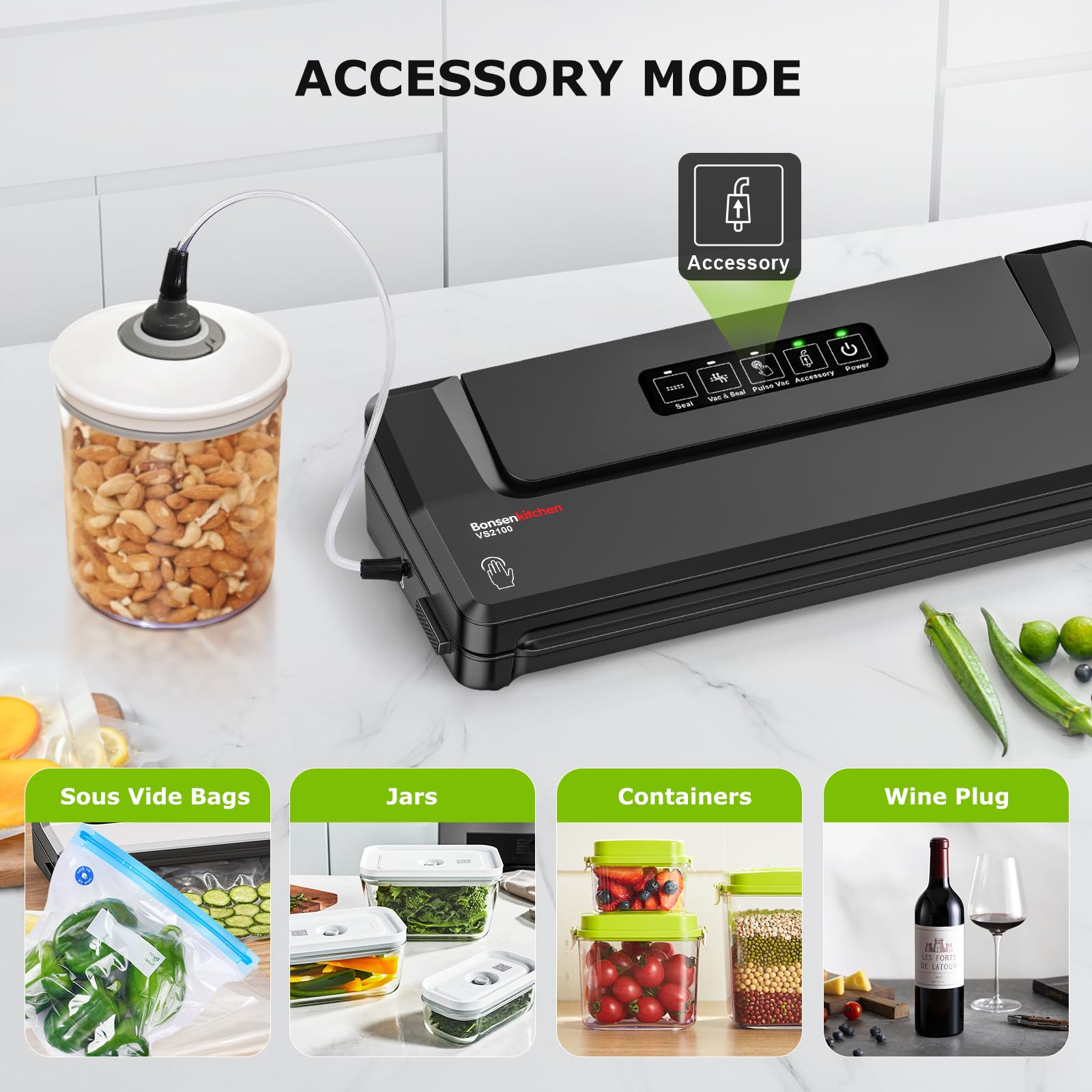 Sealadora Bonsenkitchen con dimensiones compactas para caber en cajón