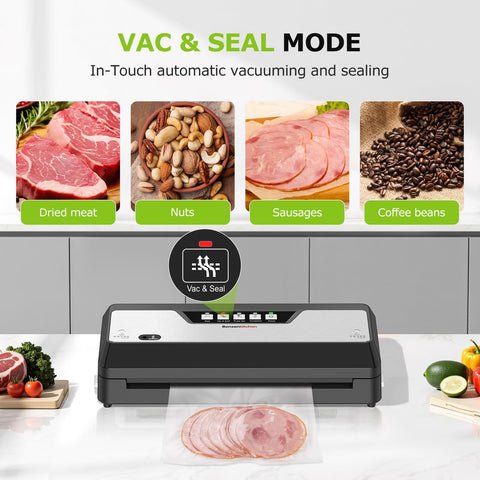 Bonsenkitchen sellador al vacío incluye bolsas y rollo para empezar
